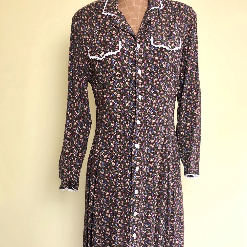 Floral Western Vibe Maxi  Dress By LizWear